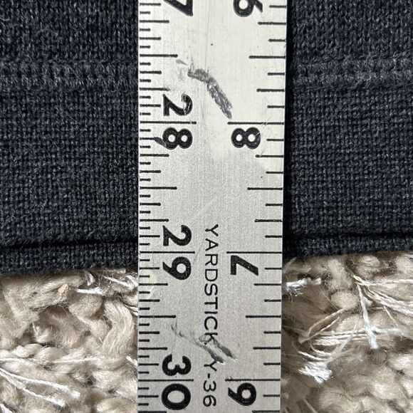 Eddie Bauer Cotton Sweater Charcoal Grey w Black Geometric Pullover UK Sz L Tall - Picture 8 of 8